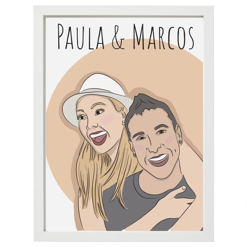 Pareja Paula y Marcos sonrientes