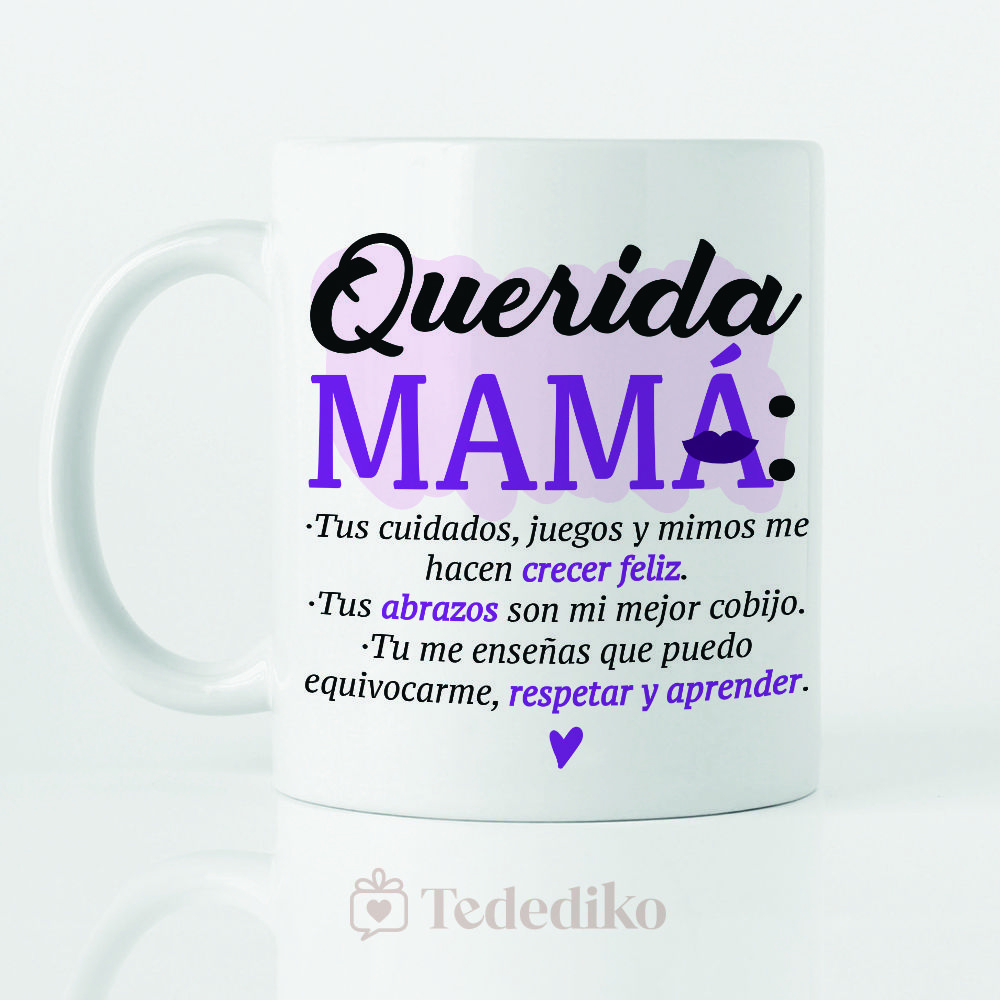 Taza definición de mamá. Agradecimiento para el Día de la MAdre. Regalos para madres. Cerámica blanca 325ml.