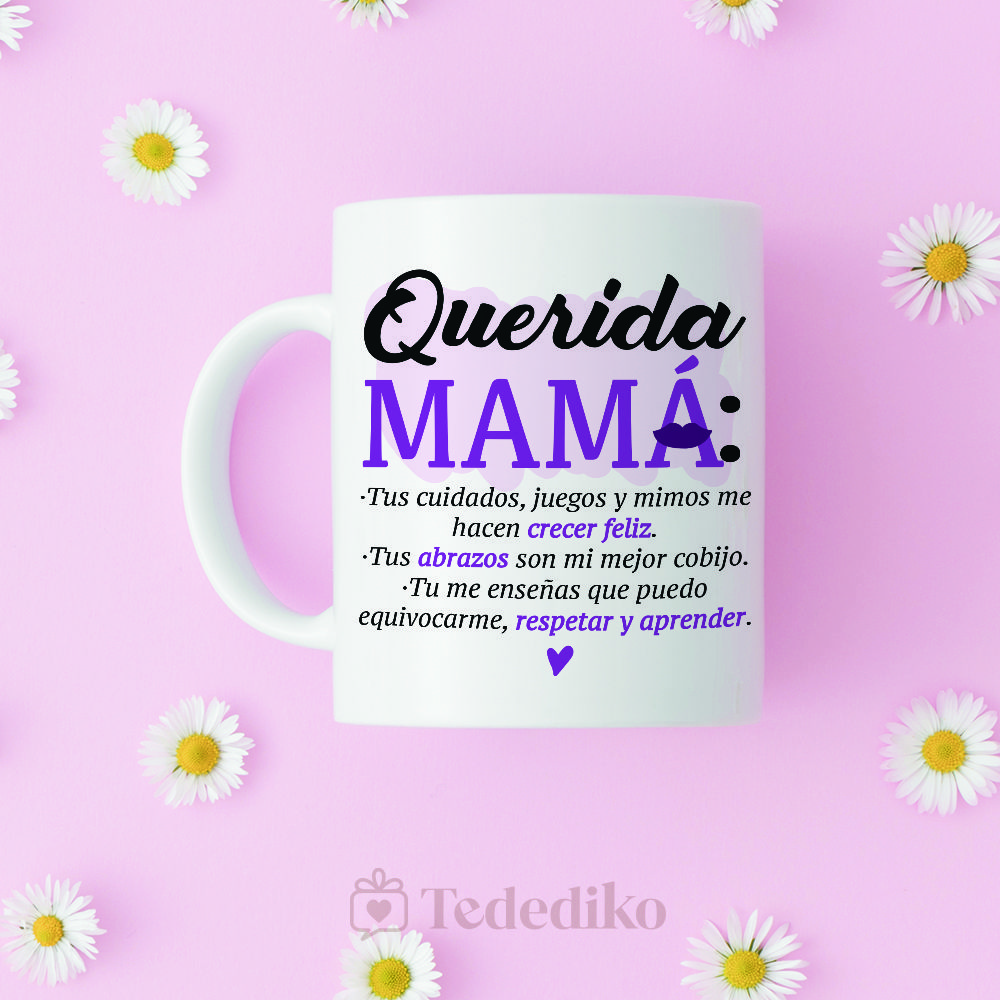 Taza definición de mamá. Agradecimiento para el Día de la MAdre. Regalos para madres. Cerámica blanca 325ml.