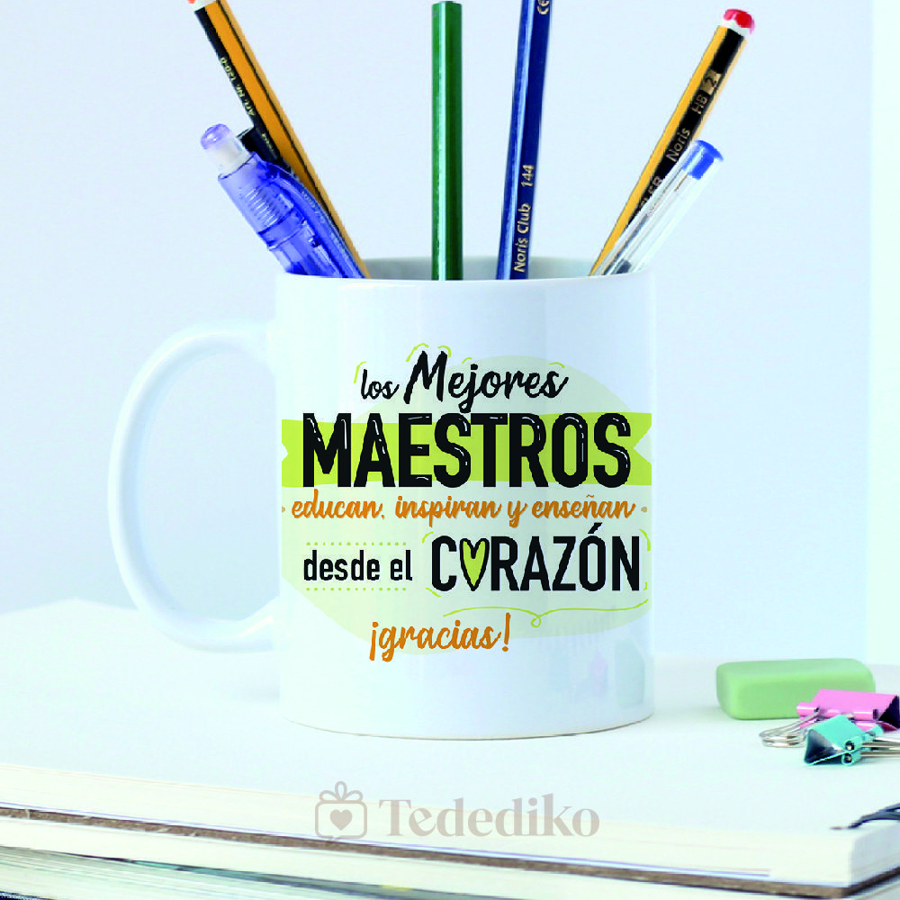 Taza ”Los mejores maestros educan desde el corazón“ - Imagen 2