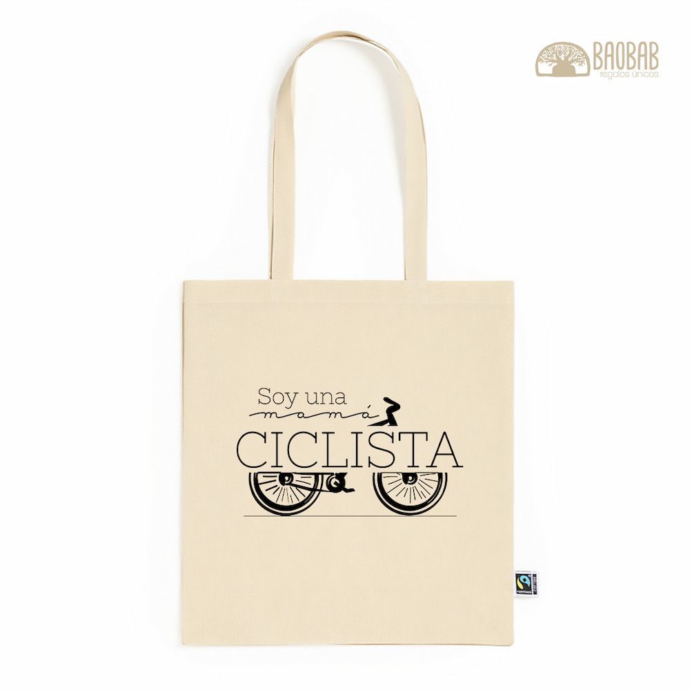 Bolsa de algodón Tote bag “Mamá ciclista”