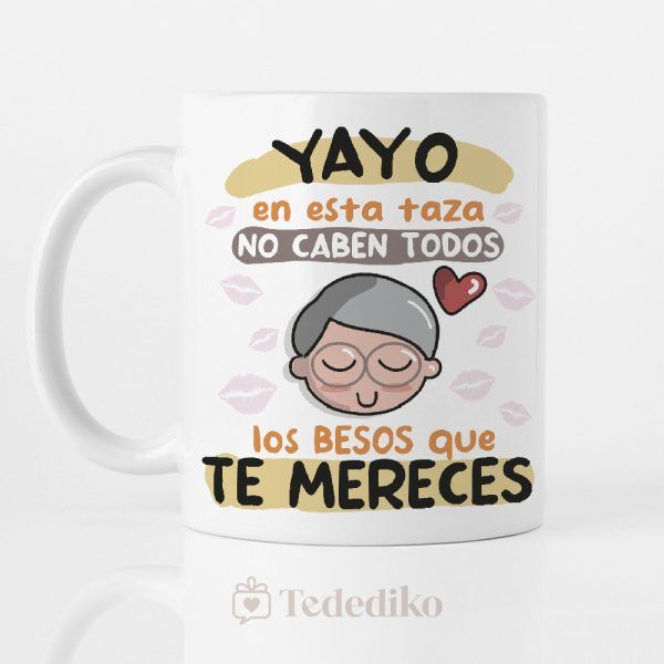 Taza divertida y especial para el cumpleaños del mejor abuelo - YAYO