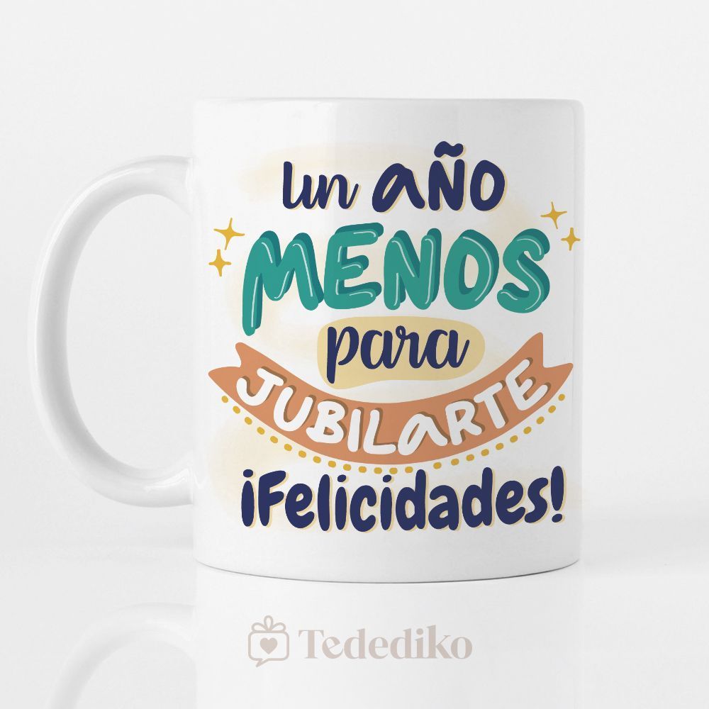 Taza de broma jubilación. Cumpleaños, felicitación de cumpleaños