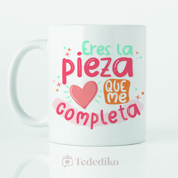 Taza - Eres la pieza que me completa - Regalo San Valentín
